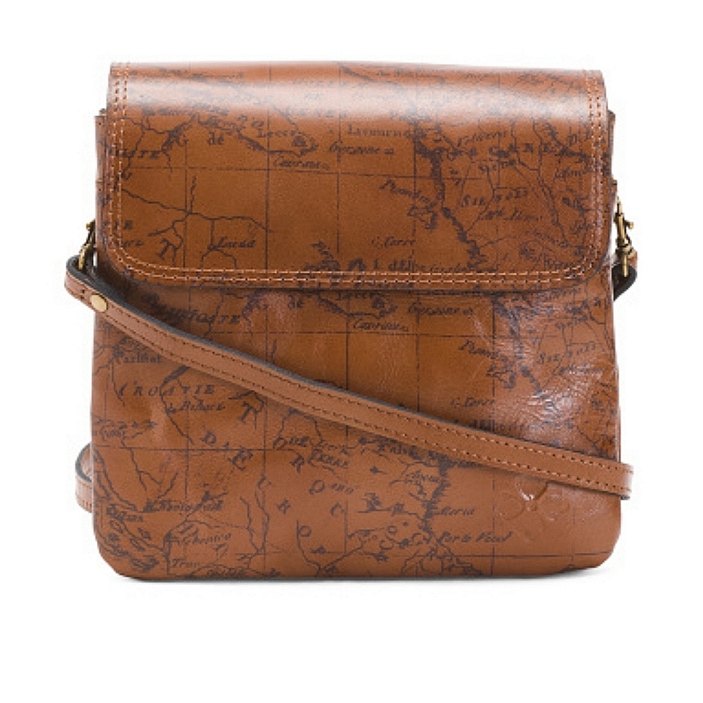Patricia Nash Leather Signature Map Balluri Crossbody Bag